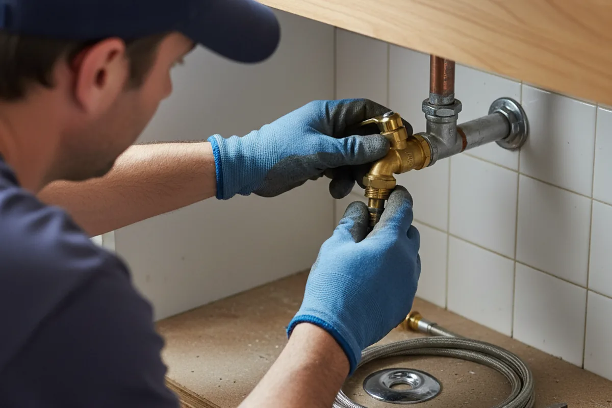 Shutoff valve and fitting work during Emergency Plumbing in Teterboro